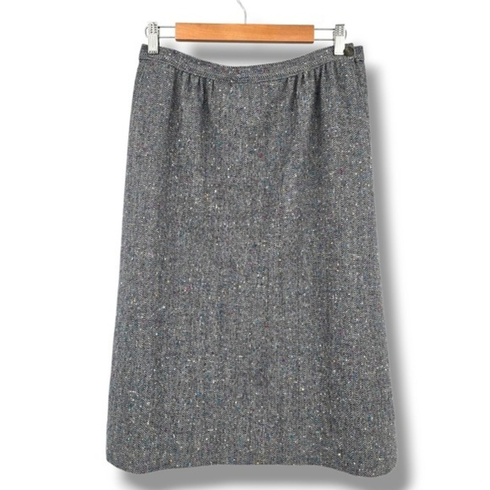 Vintage Pendleton Wool‎ Skirt Herringbone Tweed Career Pencil Multicolor Size 8